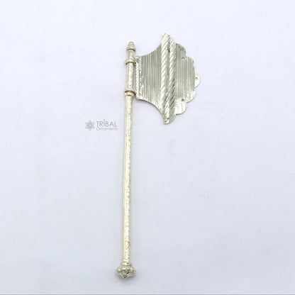 925 Solid silver pankhi, floral design small fan or pankhi for god puja, best gifting to Temple Krishna, silver hand driven fan sU1214 - TRIBAL ORNAMENTS