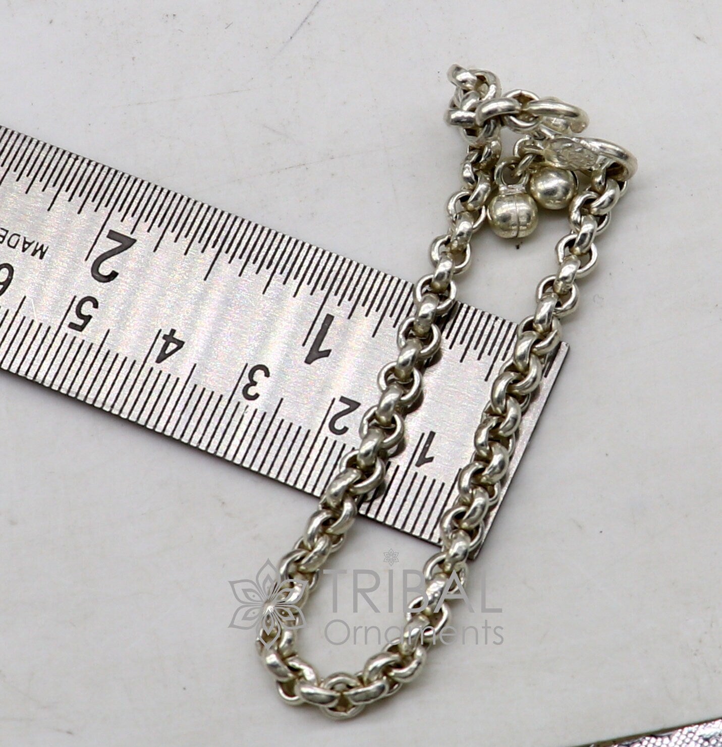 All sizes 925 sterling silver rolo chain anklets Sparkling Sterling silver Anklets pair for kids and women's,Delicate Silver Chain ank580 - TRIBAL ORNAMENTS