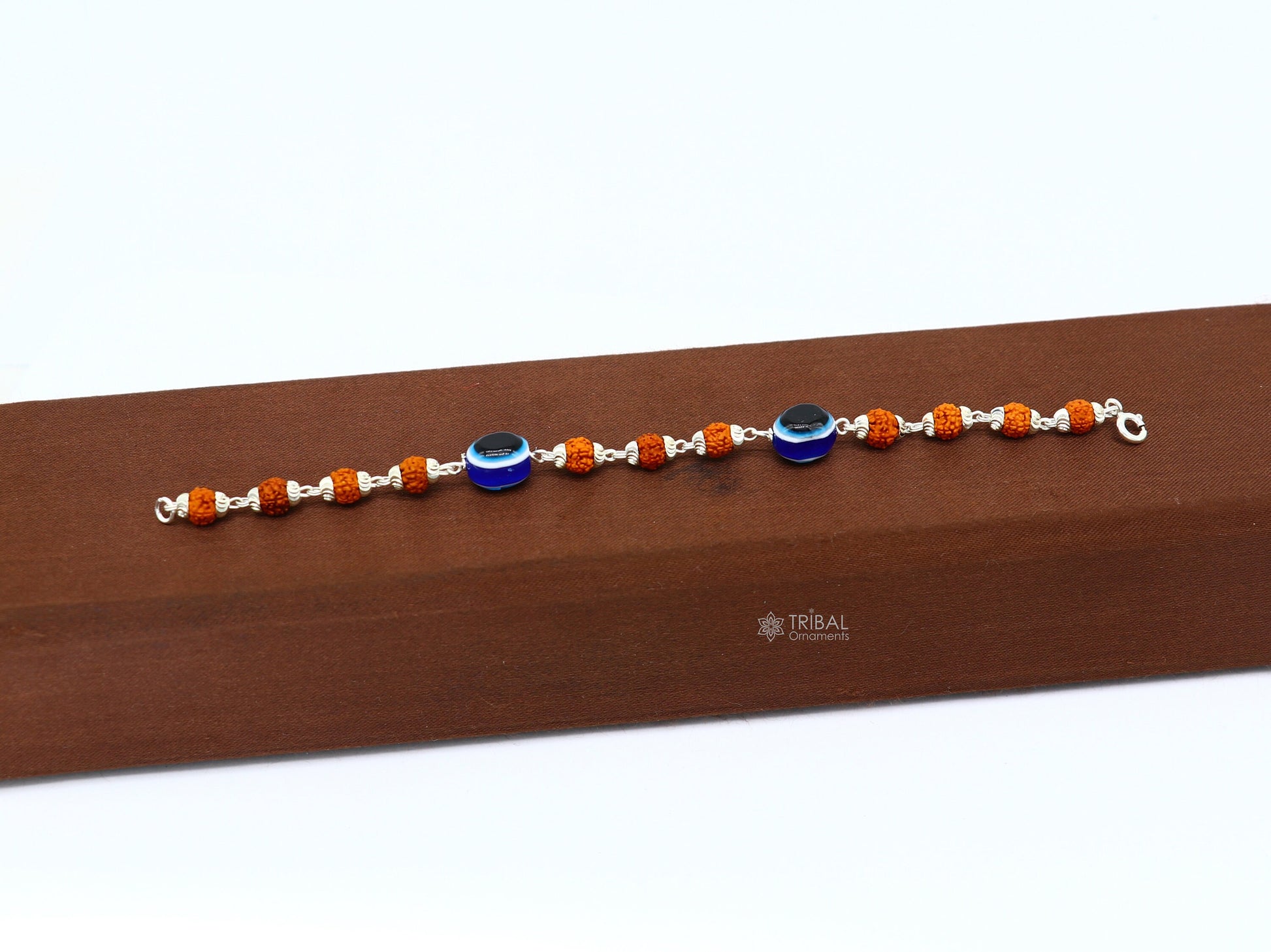 925 sterling silver Rudraksha beads with evil eye bracelet, stylish unisex cultural trendy handmade bracelet all sizes jewelry sbr472 - TRIBAL ORNAMENTS