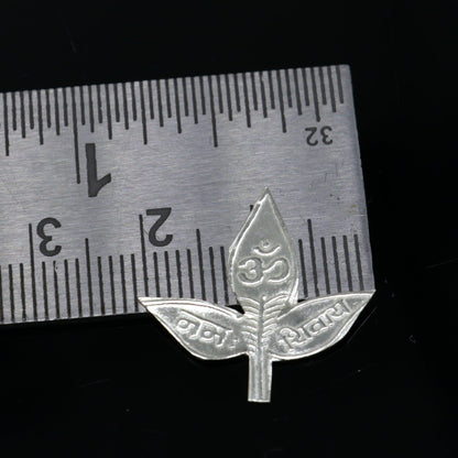2 cm Lord Shiva bel Patra Solid silver handmade solid belva patra, shiva worshipping/ puja article, bel tree leaves for puja su723 - TRIBAL ORNAMENTS