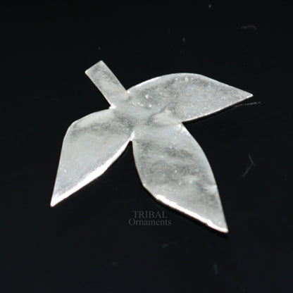 2 cm Lord Shiva bel Patra Solid silver handmade solid belva patra, shiva worshipping/ puja article, bel tree leaves for puja su723 - TRIBAL ORNAMENTS