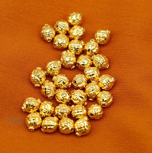 Vintage antique handmade loose beads traditional designer 22k yellow gold beads or ball for custom jewelry making Bead21 - TRIBAL ORNAMENTS