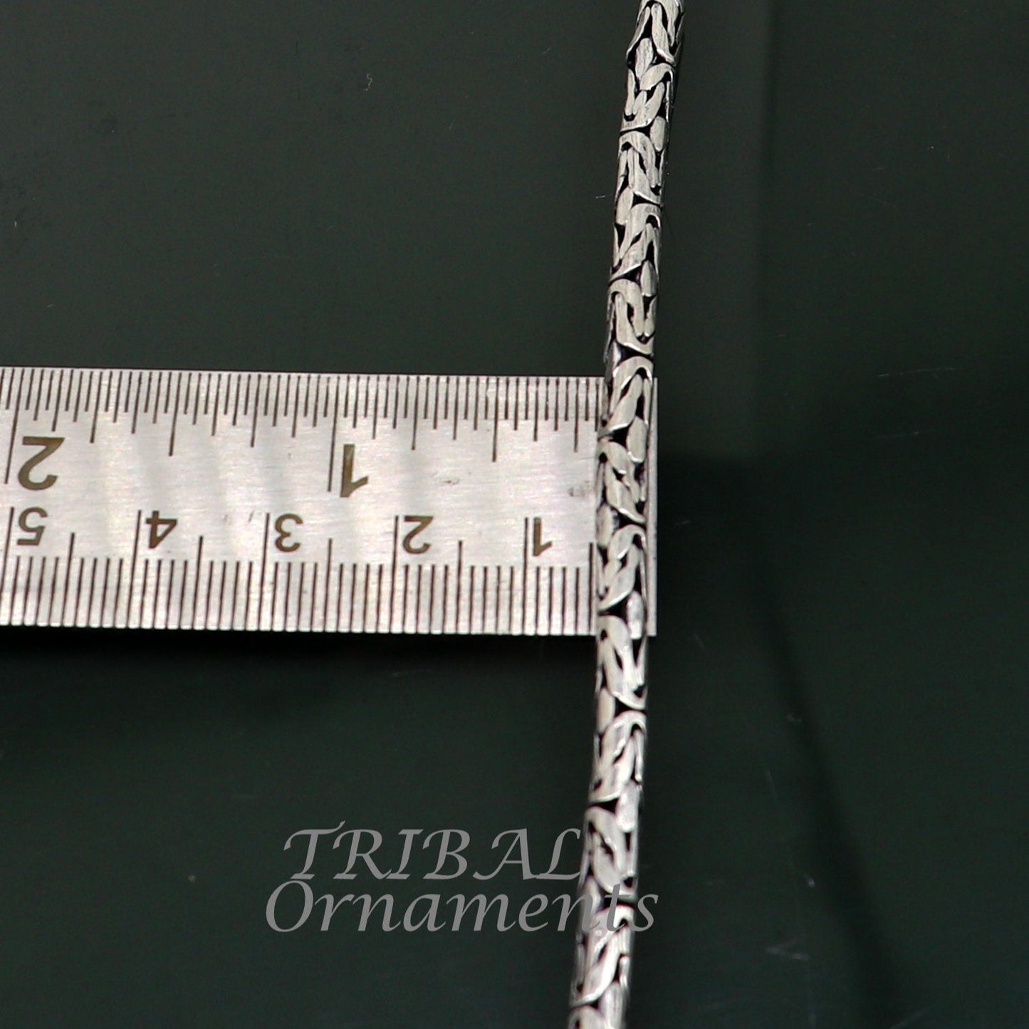 3.5mm 6.5" to 8.5" Unique byzantine design 925 Sterling silver handmade chain bracelet flexible bracelet unisex jewelry from India  sbr729 - TRIBAL ORNAMENTS