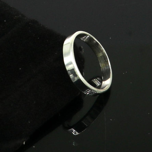 925 solid sterling silver plain flat 3.5 mm ring band, fabulous wedding anniversary gift for him her, 925 stamped ring stylish jewelry sr288 - TRIBAL ORNAMENTS
