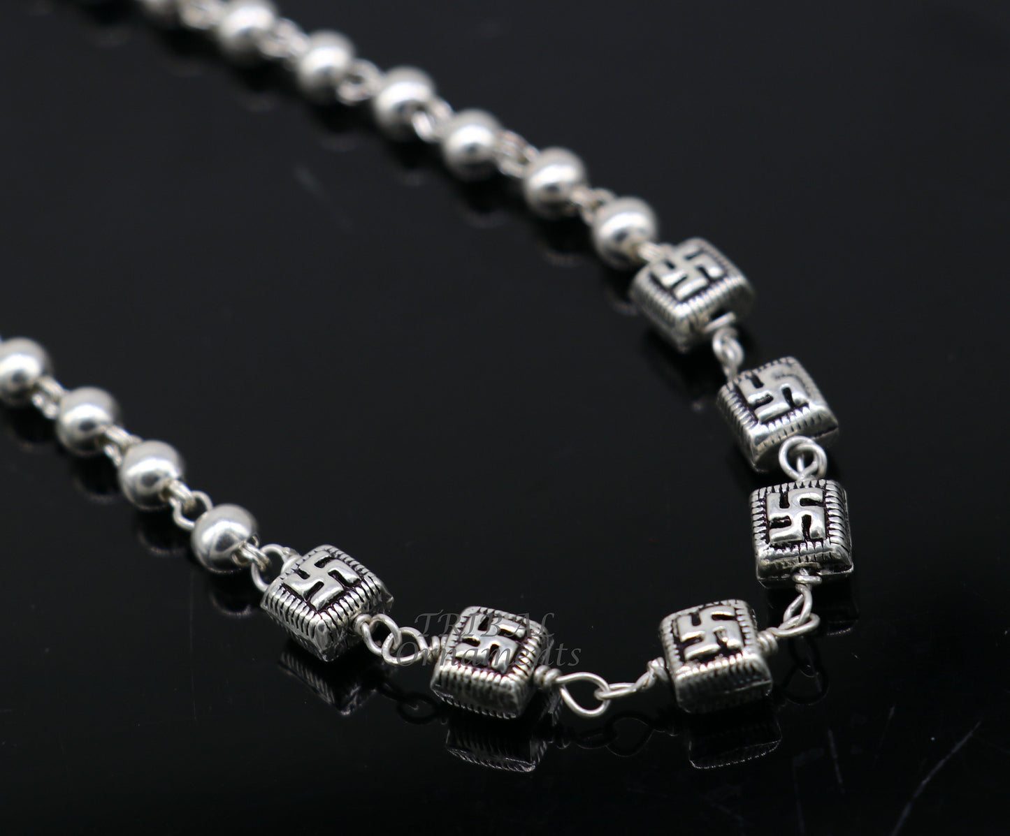 925 sterling silver beaded customized bracelet, best gifting stylish beaded bracelet, unisex personalized belly dance jewelry  sbr413 - TRIBAL ORNAMENTS