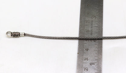 Sterling silver handmade wheat chain bracelet by TRIBAL ORNAMENTS, elegant and stylish silver jewelry for women or girls.
