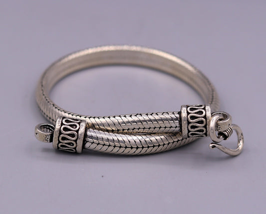 8.5" inches long 925 sterling silver handmade snake chain bracelet, D shape chain bracelet, half round snake chain bracelet unisex sbr149 - TRIBAL ORNAMENTS