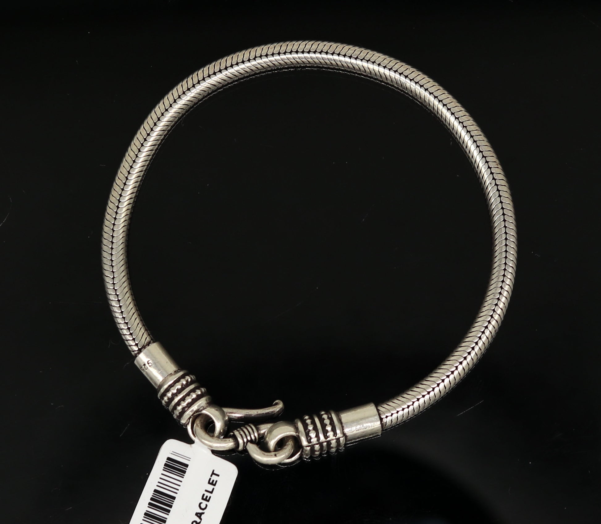 8.5" long 925 sterling silver handmade gorgeous snake chain flexible customized bracelet unisex personalized gift tribal jewelry nsbr39 - TRIBAL ORNAMENTS