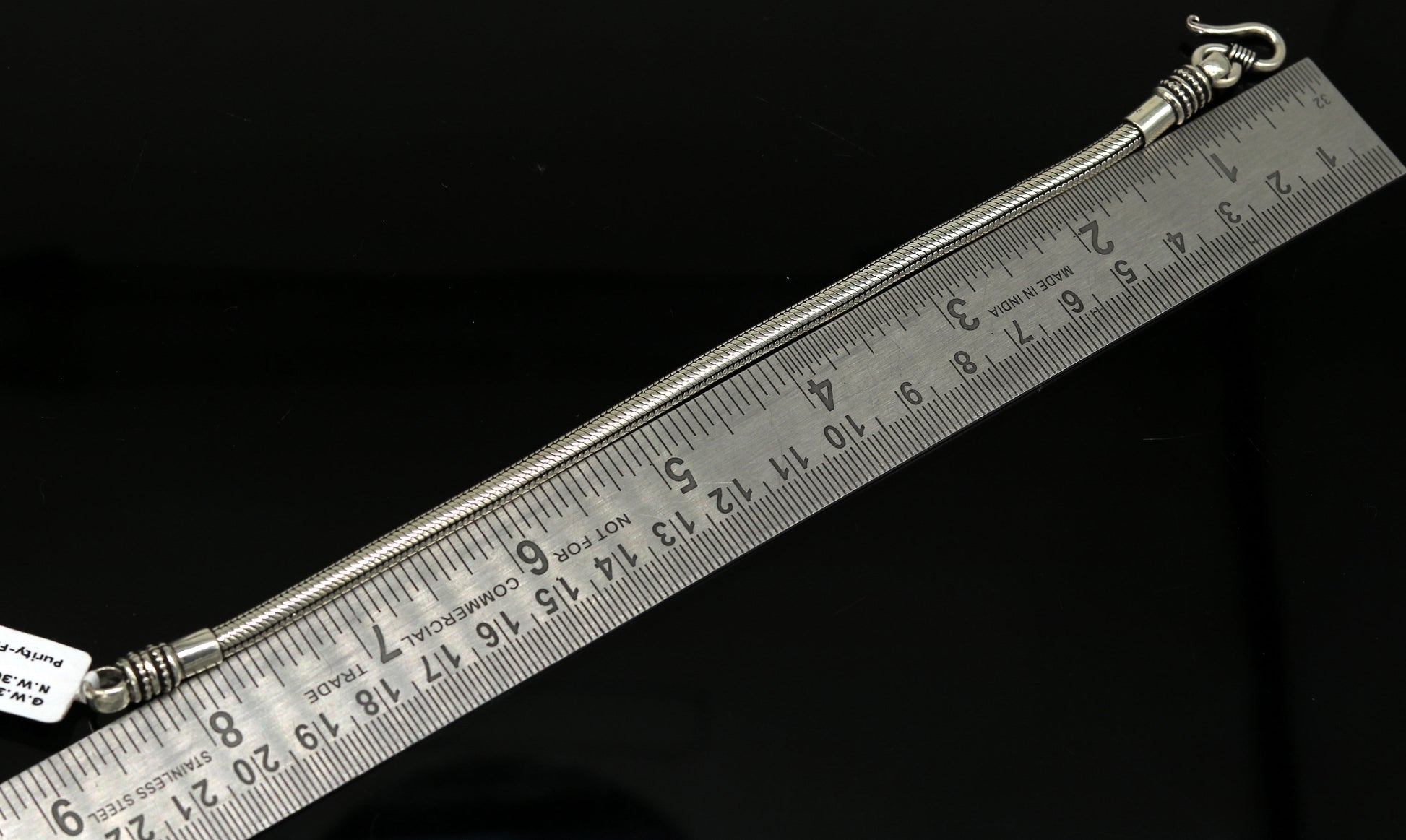 8.5" long 925 sterling silver handmade gorgeous snake chain flexible customized bracelet unisex personalized gift tribal jewelry nsbr39 - TRIBAL ORNAMENTS