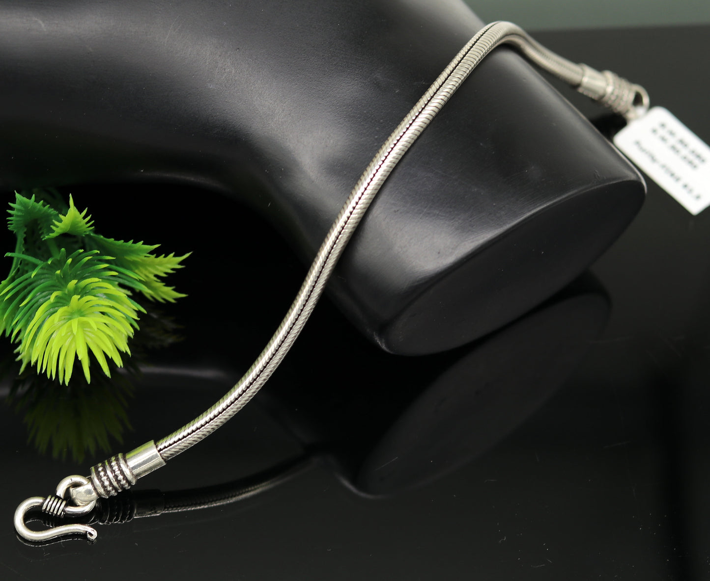 8.5" long 925 sterling silver handmade gorgeous snake chain flexible customized bracelet unisex personalized gift tribal jewelry nsbr39 - TRIBAL ORNAMENTS