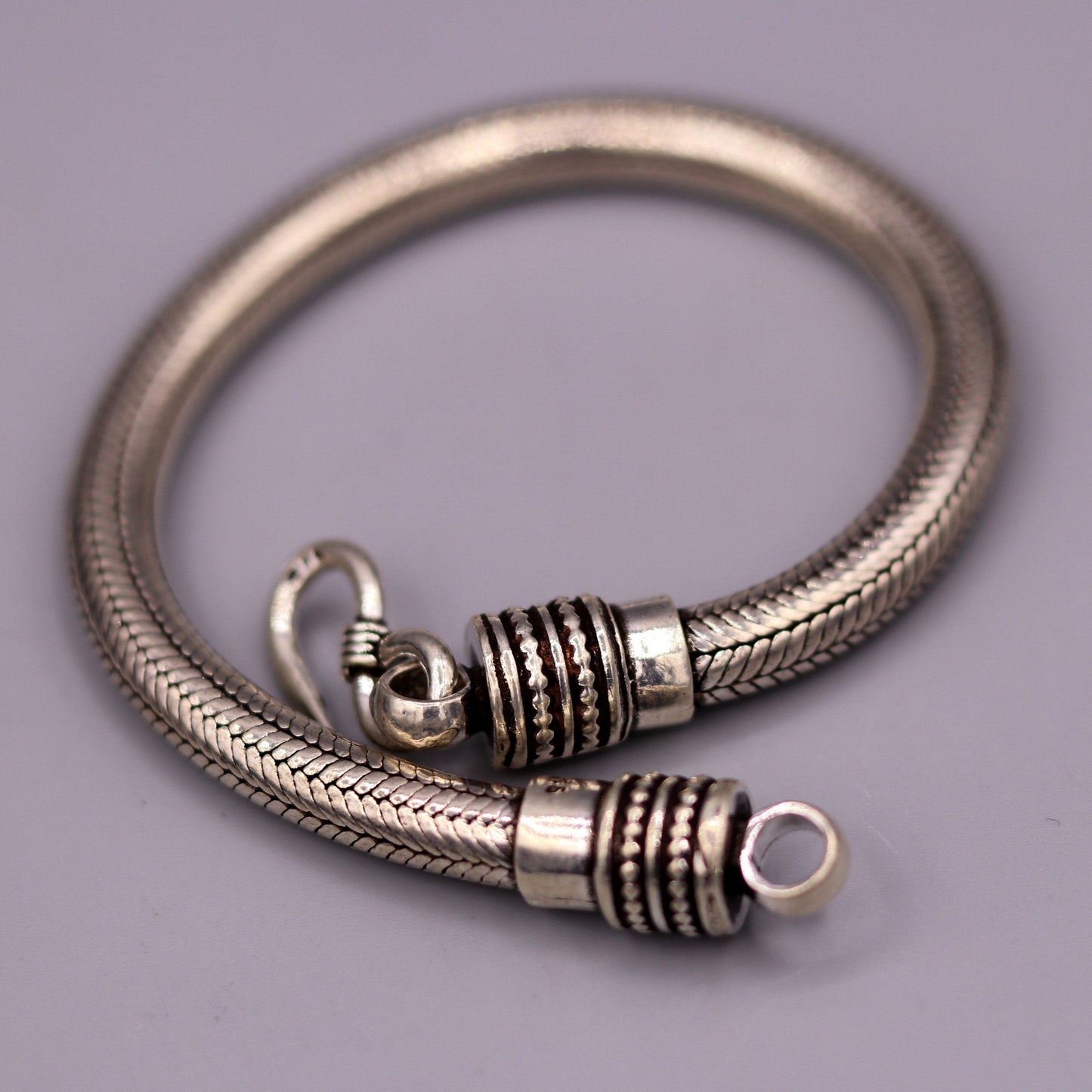 8" long handmade solid sterling silver gorgeous customized snake chain bracelet tribal belly dance gifting jewelry from india sbr199 - TRIBAL ORNAMENTS