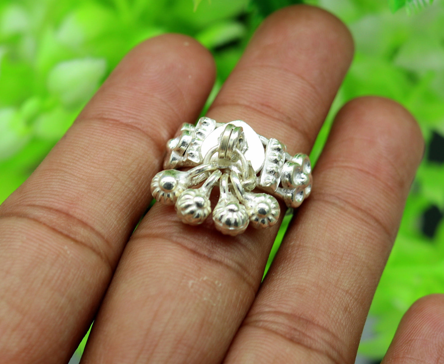 Sterling silver handmade charm ring excellent customized 6 noisy bells drops personalized bridesmaid gift for girls women's jewelry sr257 - TRIBAL ORNAMENTS