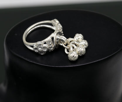 Sterling silver handmade charm ring excellent customized 6 noisy bells drops personalized bridesmaid gift for girls women's jewelry sr257 - TRIBAL ORNAMENTS