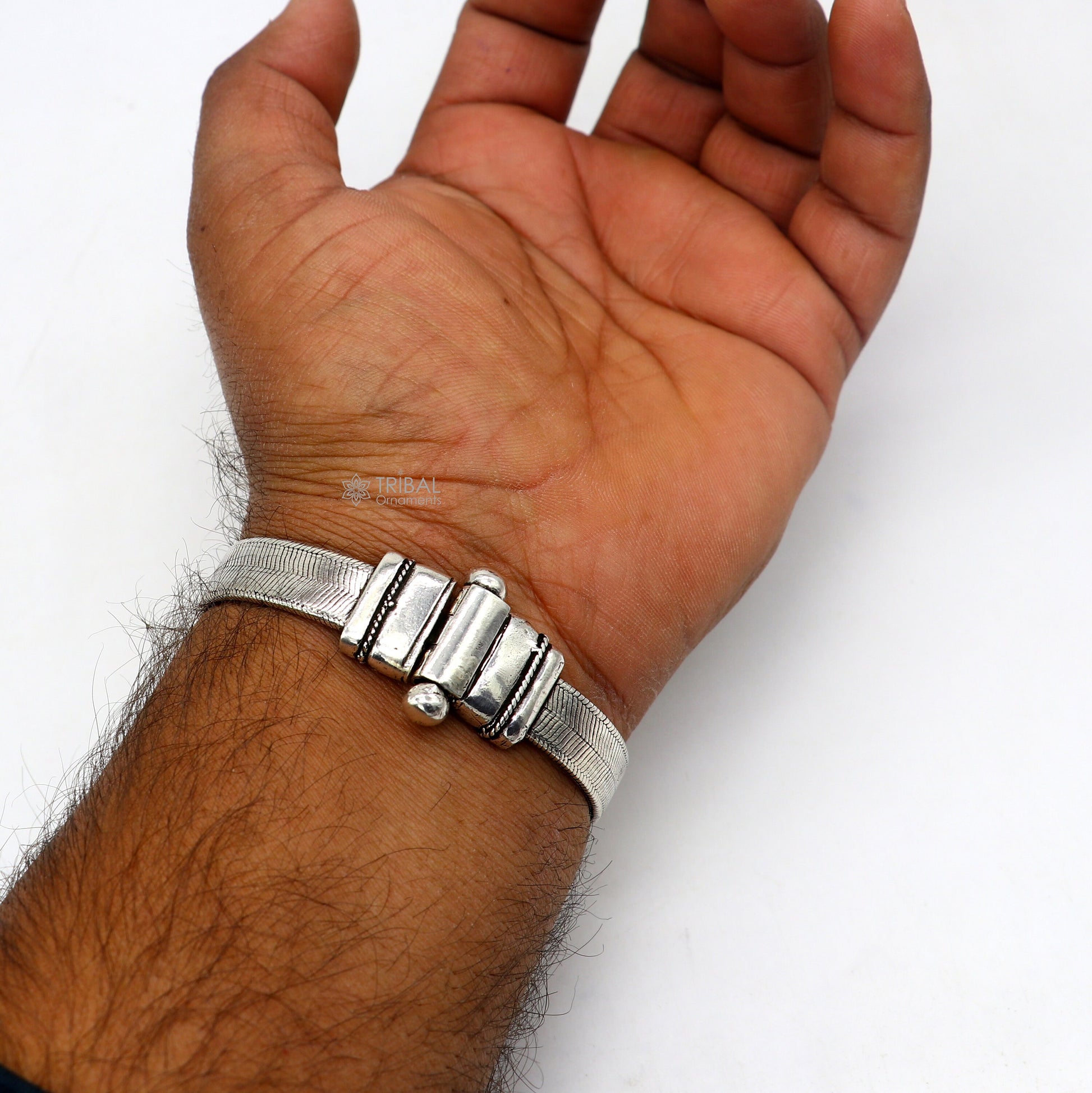 Sterling silver 10mm snake chain belt bracelet with vintage style, designed for men, featuring a customizable, stylish wrist jewelry.