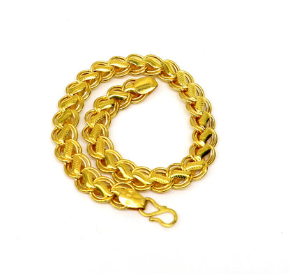 22kt yellow gold customized designer lotus bracelet, all sizes gifting bracelet, new fancy stylish bracelet unisex jewelry br50 - TRIBAL ORNAMENTS