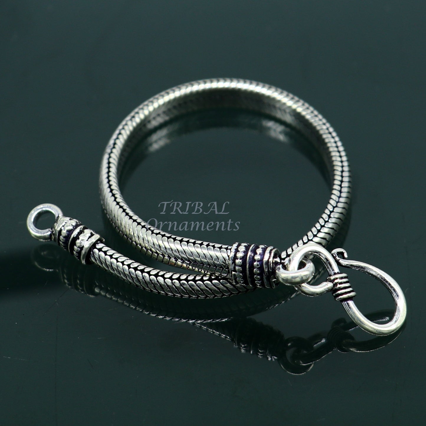 5mm 925 sterling silver handmade snake chain bracelet D shape Customized bracelet half round snake chain bracelet unisex sbr378 - TRIBAL ORNAMENTS