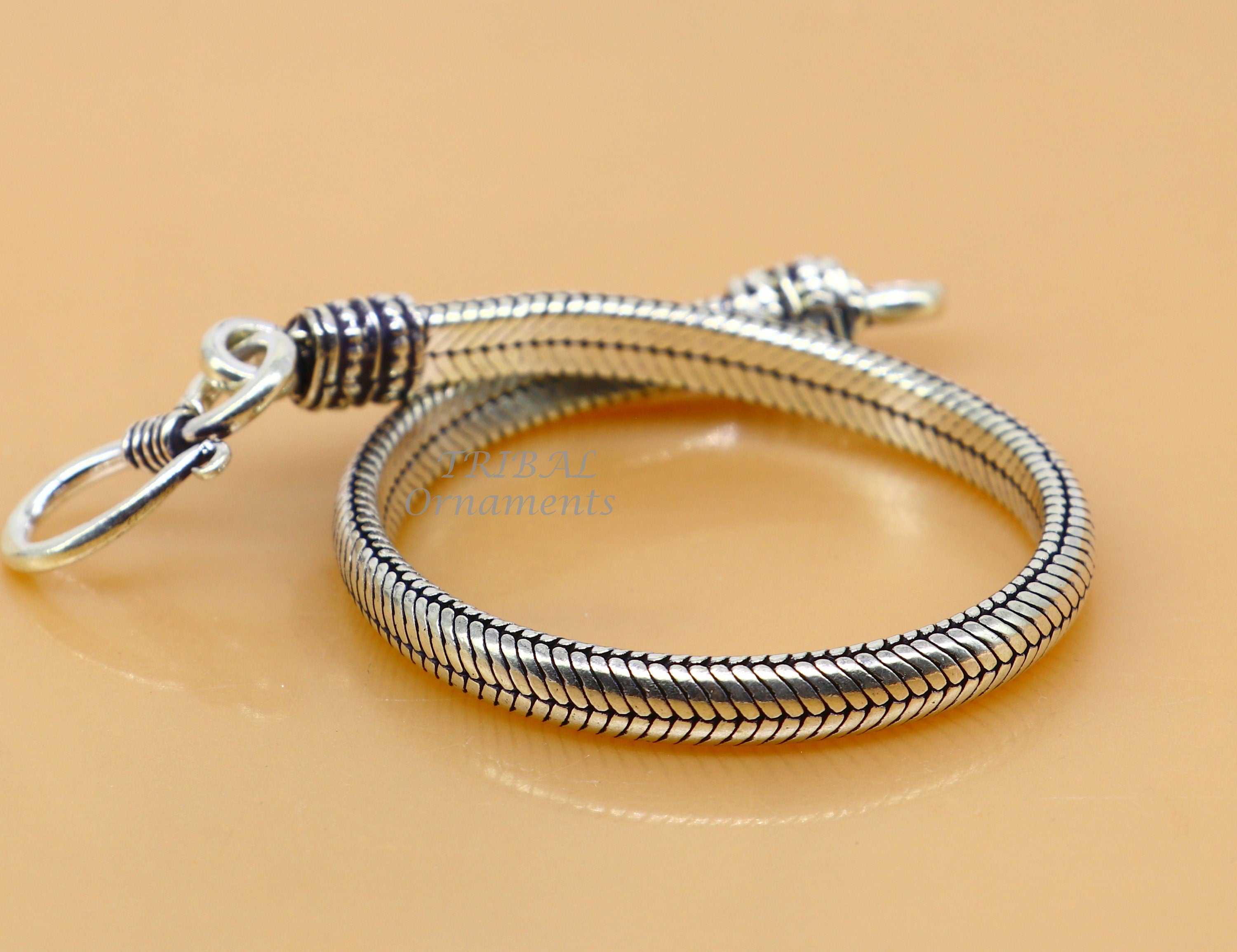 5mm 925 sterling silver snake chain bracelet D | TRIBAL ORNAMENTS