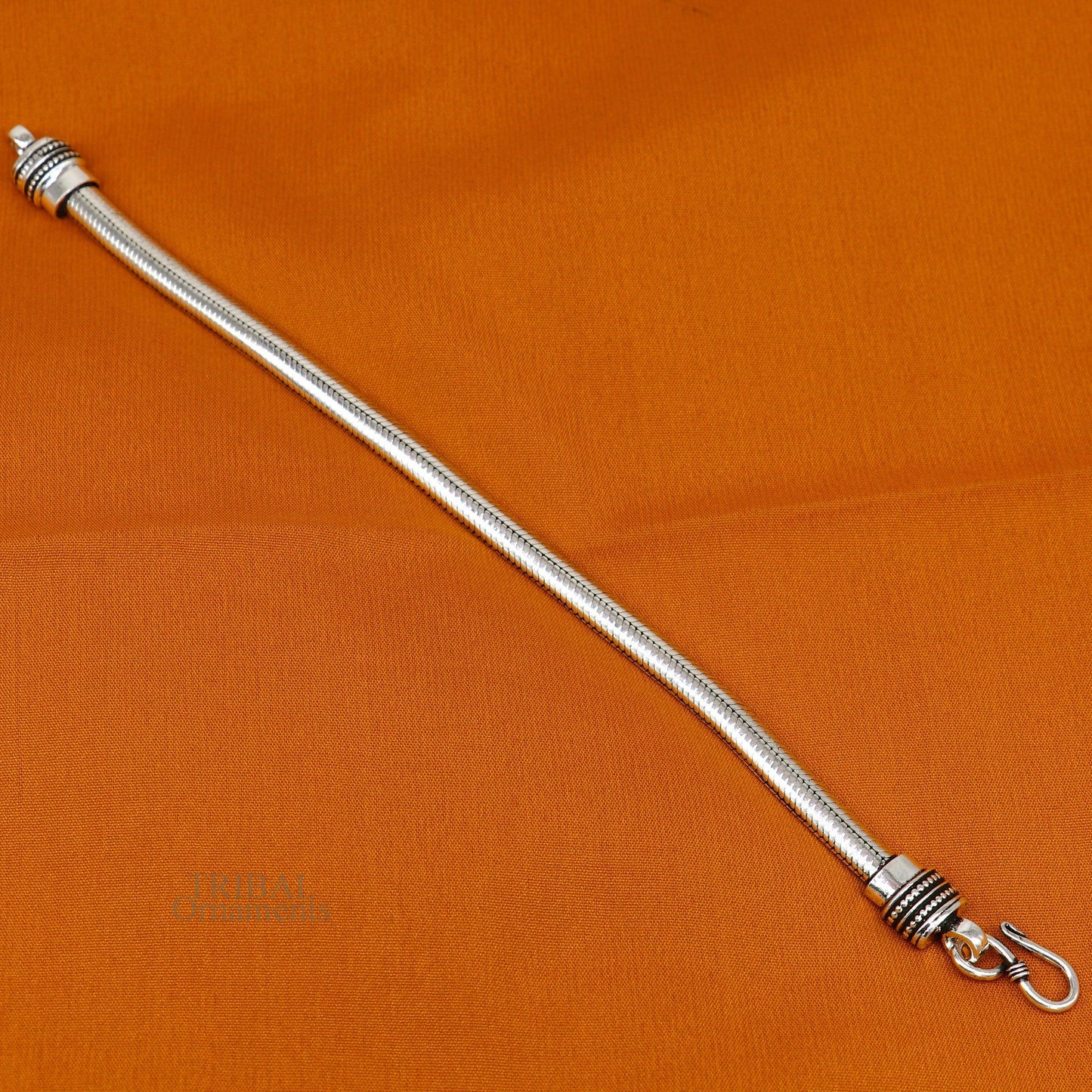 6.5 mm 925 sterling silver handmade snake chain bracelet D shape Customized bracelet half round snake chain bracelet unisex sbr262 - TRIBAL ORNAMENTS