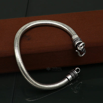 6mm solid 925 sterling silver snake chain bracelet, handmade unisex jewelry with a flexible, elegant design.