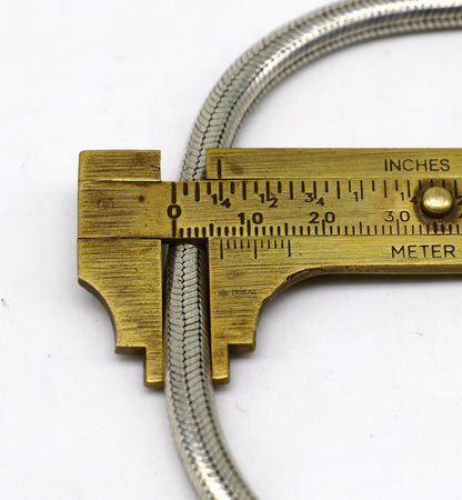 Sterling silver 6mm handmade snake chain unisex bracelet with flexible, elegant design, crafted by Tribal Ornaments.