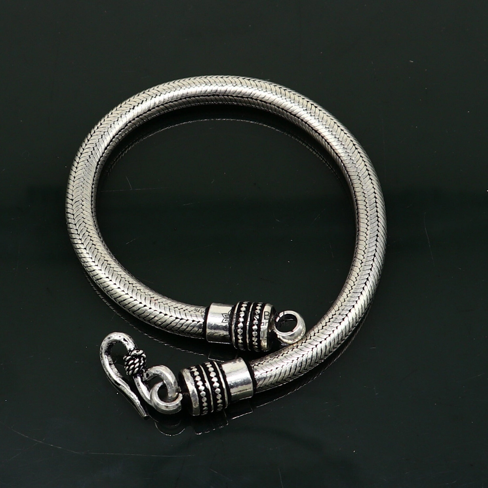 6MM Solid 925 sterling silver handmade amazing snake chain flexible unisex bracelet jewelry elegant custom wrist belt bracelet india sbr680 - TRIBAL ORNAMENTS
