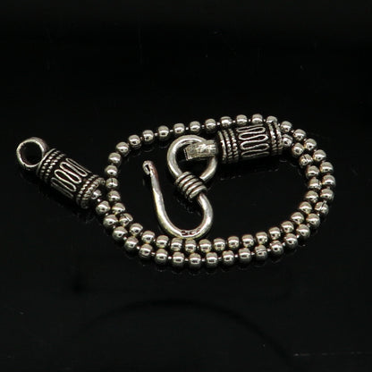 925 sterling silver beaded bracelet with customized design from TRIBAL ORNAMENTS, stylish jewelry for girls' best gifting.