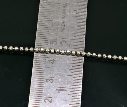 Sterling silver beaded bracelet with customized design by TRIBAL ORNAMENTS, featuring stylish beads for girls' jewelry and gifting.
