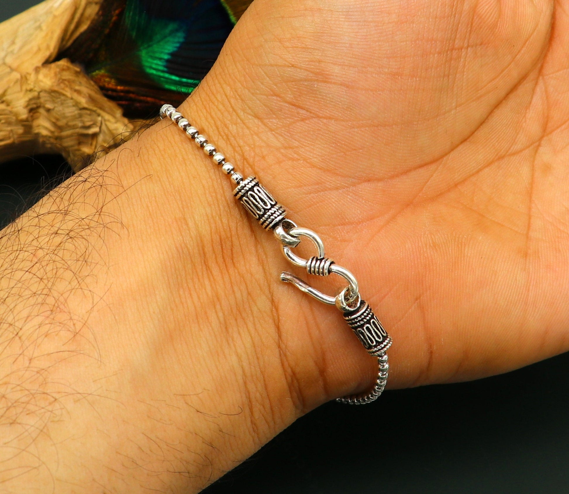 925 sterling silver customized design beaded bracelet, excellent girl's bracelet best gifting jewelry stylish unique jewelry nsbr254 - TRIBAL ORNAMENTS