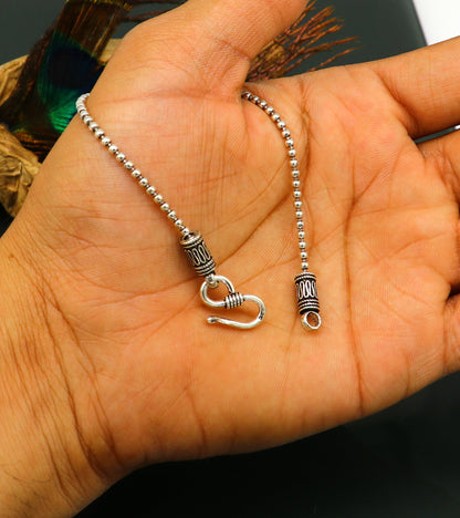 Sterling silver beaded bracelet with customized design, stylish jewelry for girls, ideal for gifting by TRIBAL ORNAMENTS.