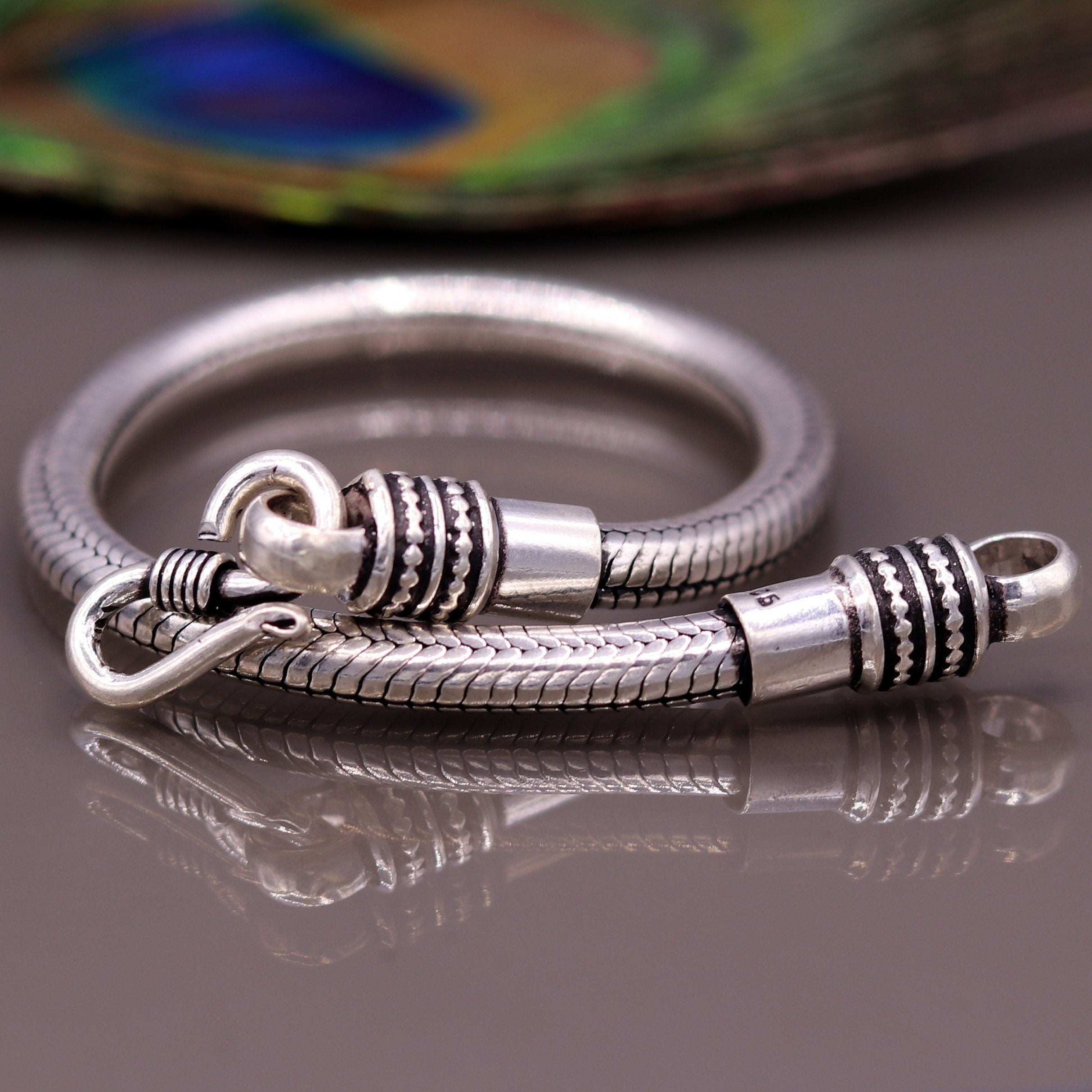 vintage bracelet 925Sterling Silver スネーク 925 sterling silver snake chain bracelet unisex tribal gifting