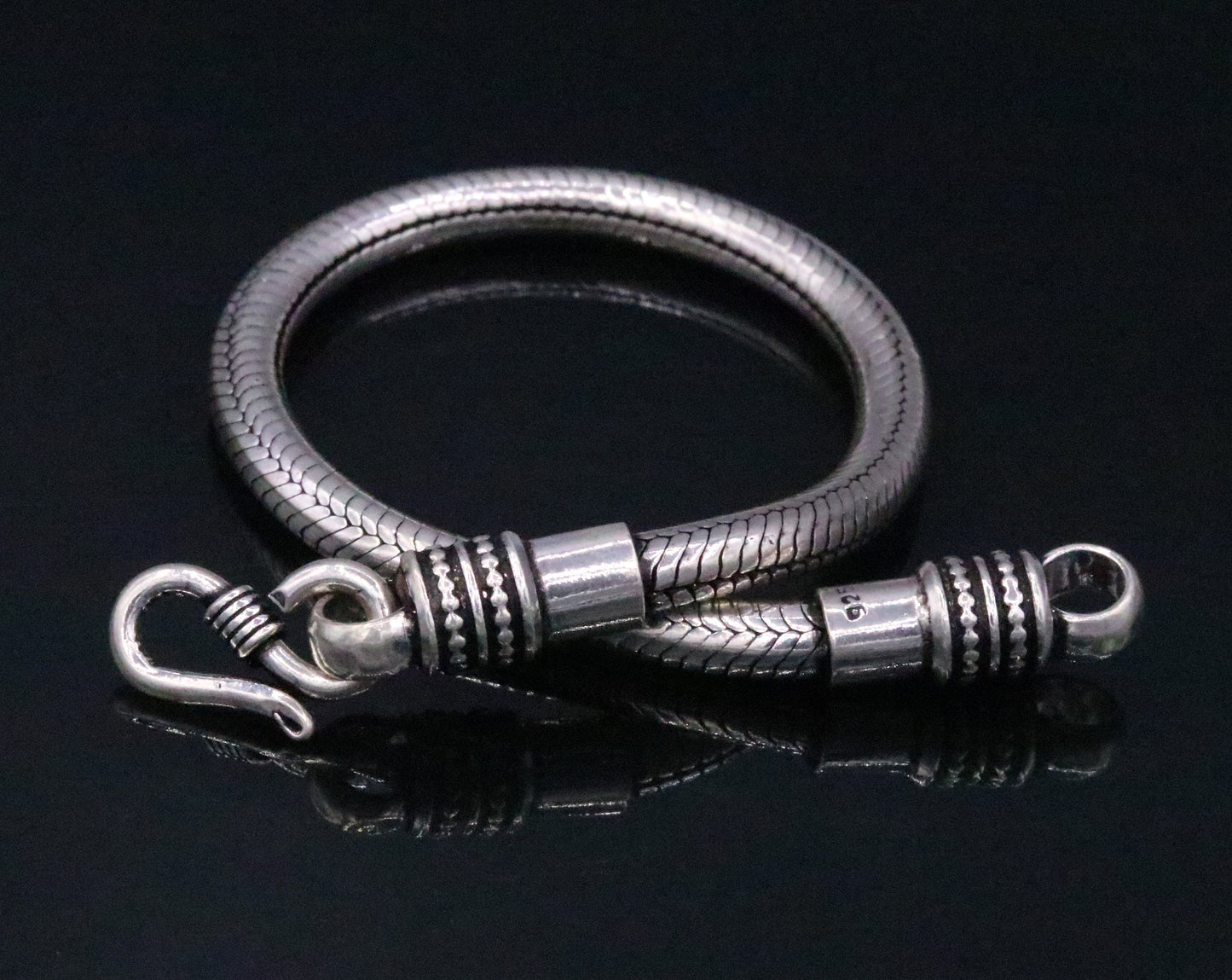 8 inches 5MM Amazing vintage style snake chain handmade 925 sterling silver bracelet unisex indian tribal gifting jewelry sbr73 - TRIBAL ORNAMENTS