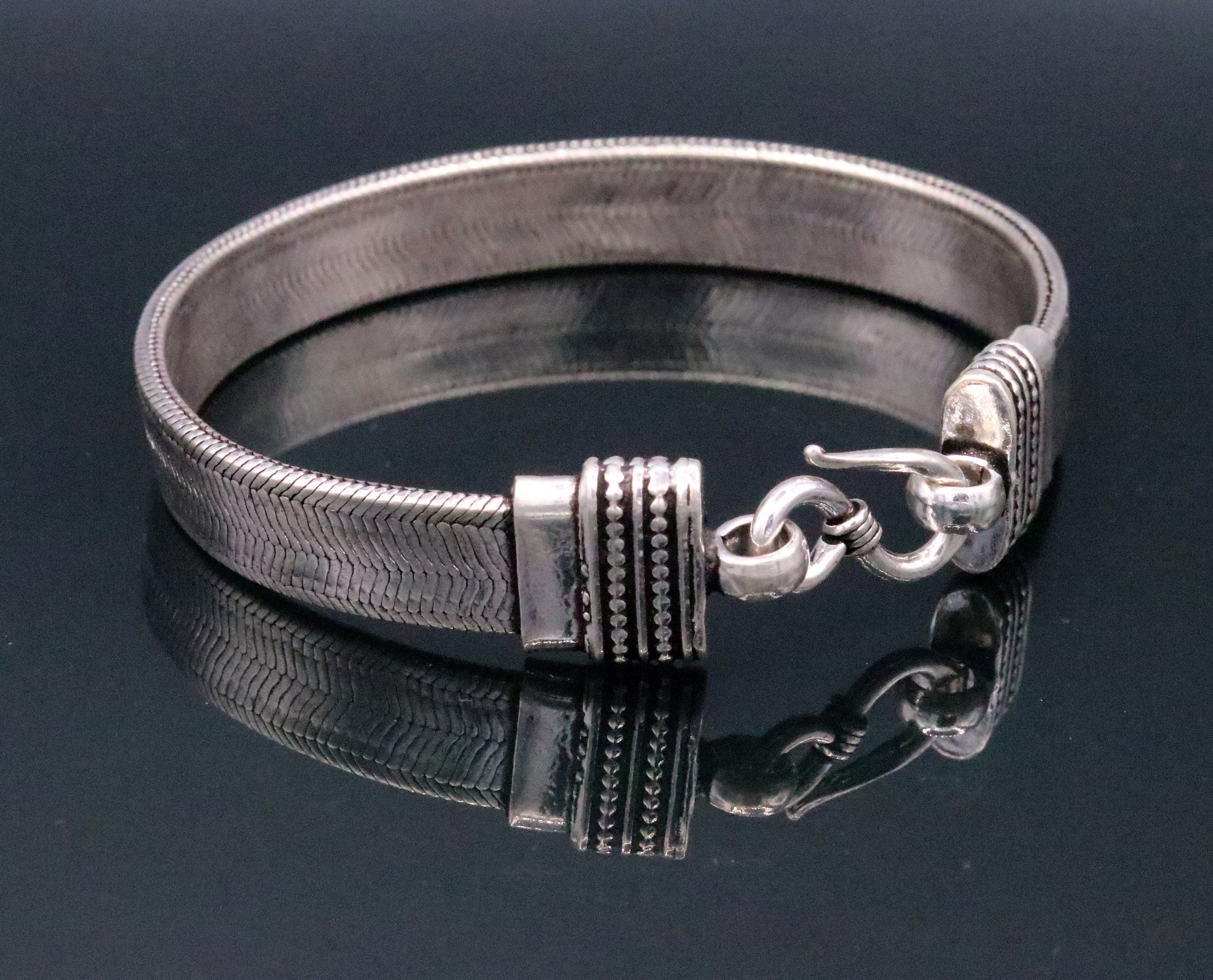アクセサリー Vintage Silver Belt Buckle Bracelet 925 925 sterling silver vintage foxtail chain wrist belt bracelet