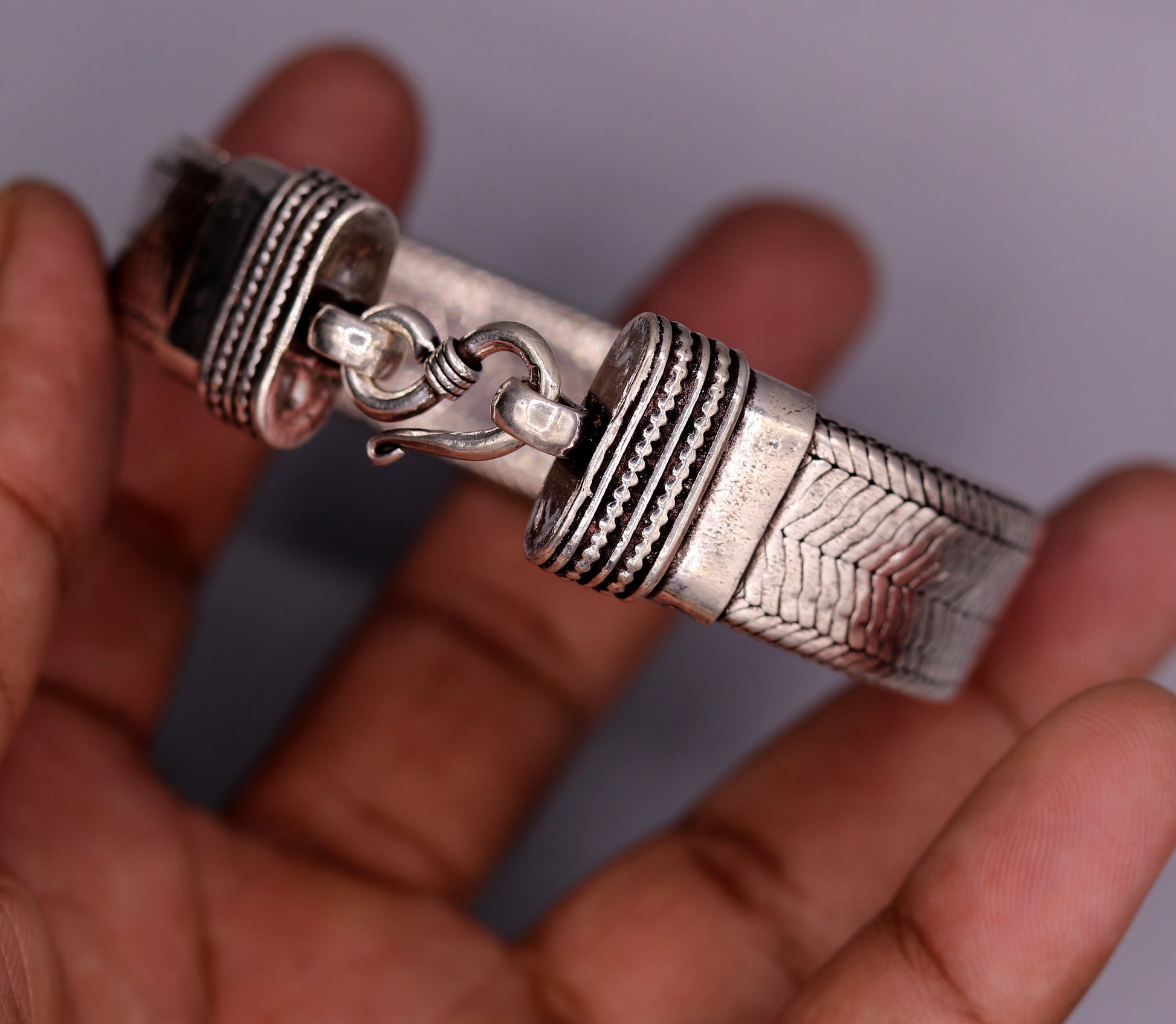 9 inches 925 sterling silver handmade gorgeous antique design bracelet unisex amazing jewelry best personalized gifting jewelry sbr58 - TRIBAL ORNAMENTS