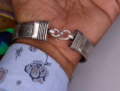 925 sterling silver snake chain belt bracelet by TRIBAL ORNAMENTS, unisex handmade jewelry with antique design, personalized gift idea