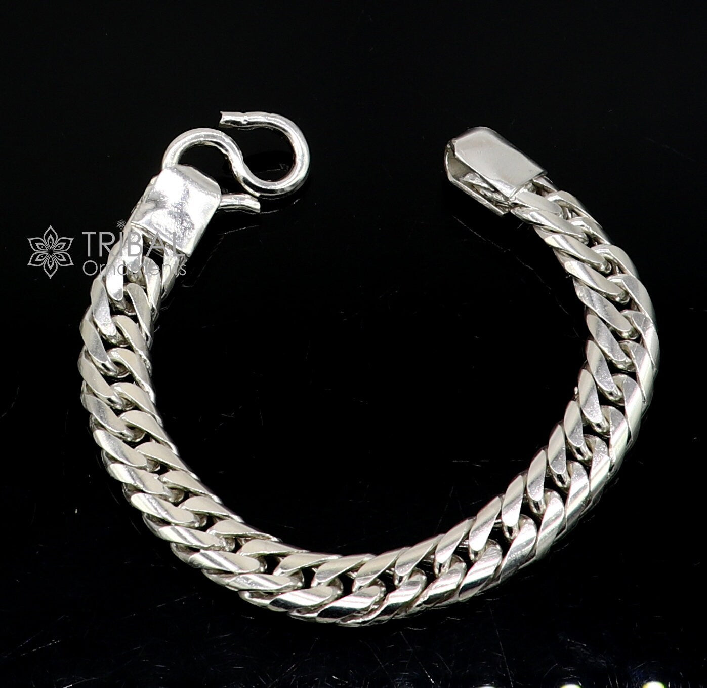 10mm 925 sterling silver handmade unique customized design heavy men's bracelet, Amazing oxidized personalized gifting royal jewelry sbr725 - TRIBAL ORNAMENTS