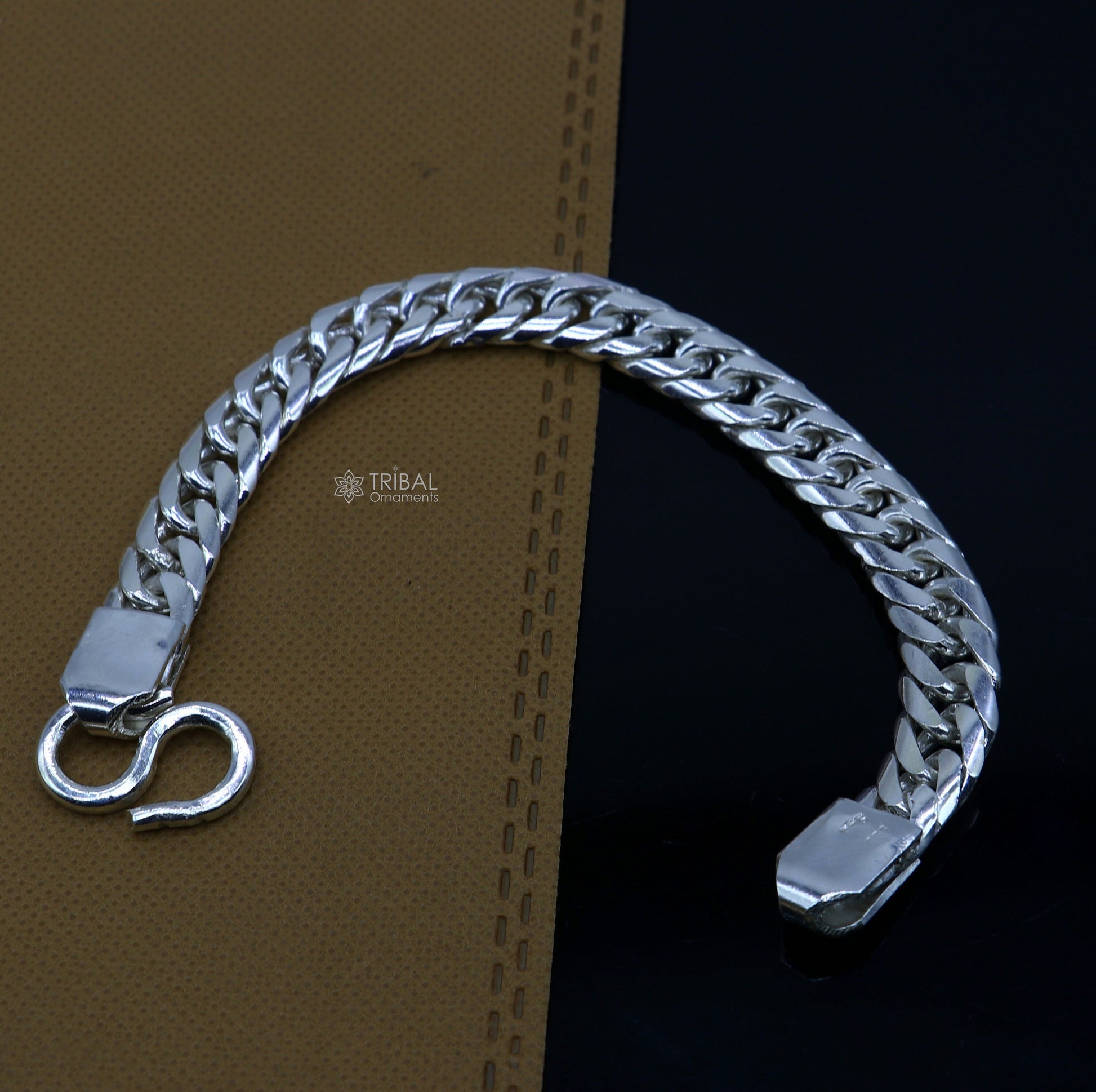 10mm 925 sterling silver handmade unique customized design heavy men's bracelet, Amazing oxidized personalized gifting royal jewelry sbr725 - TRIBAL ORNAMENTS