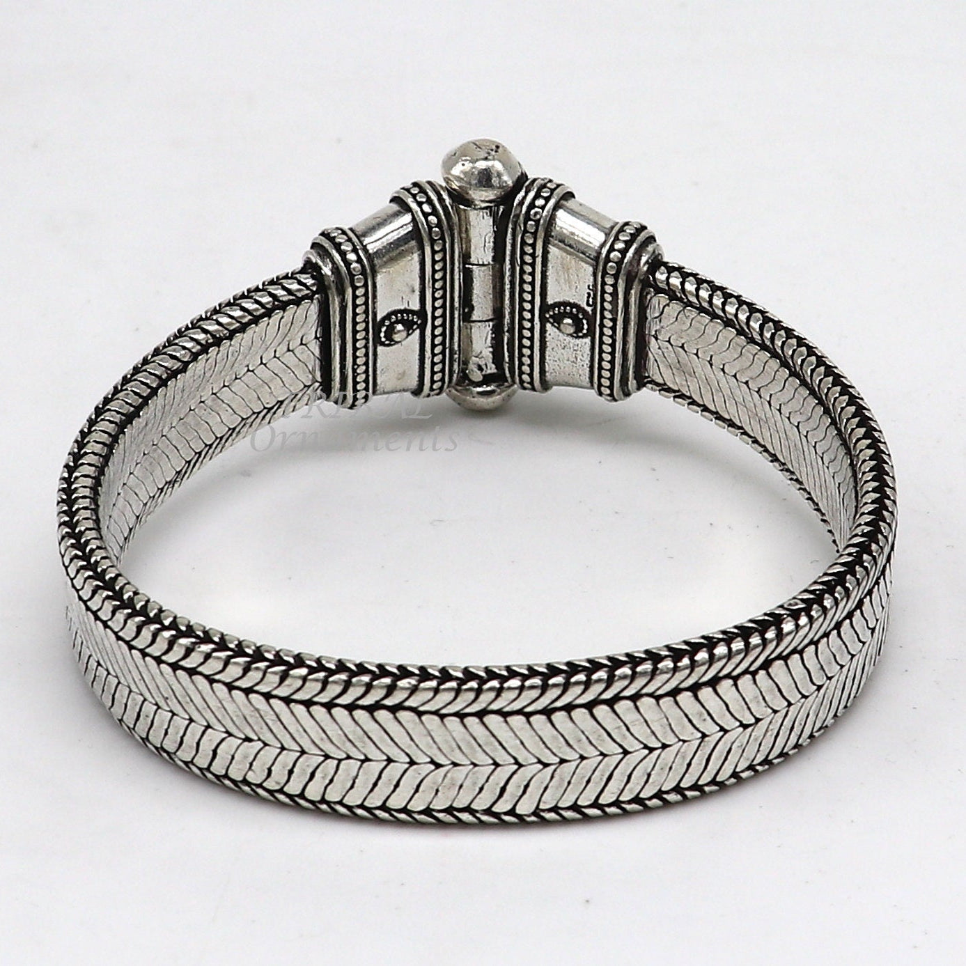 14 mm 8"or 8.5" solid flat 925 sterling silver handmade gorgeous wheat chain flexible bracelet belt unisex heavy bracelet India sbr431 - TRIBAL ORNAMENTS
