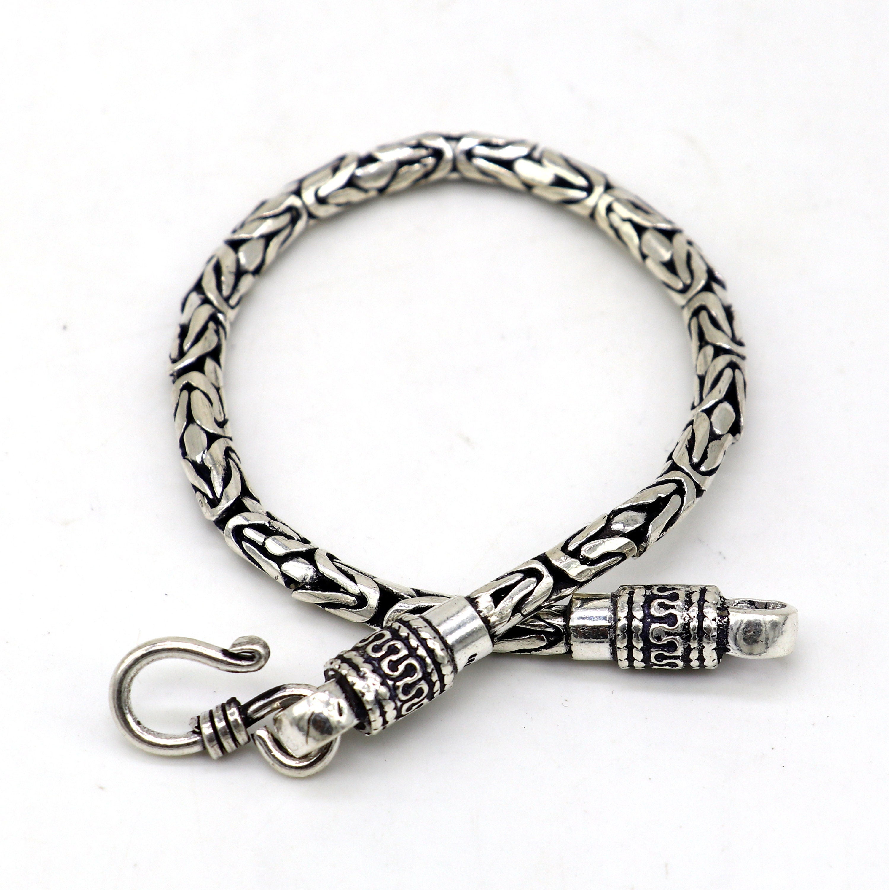 4mm solid 925 Sterling silver handmade byzantine | TRIBAL ORNAMENTS