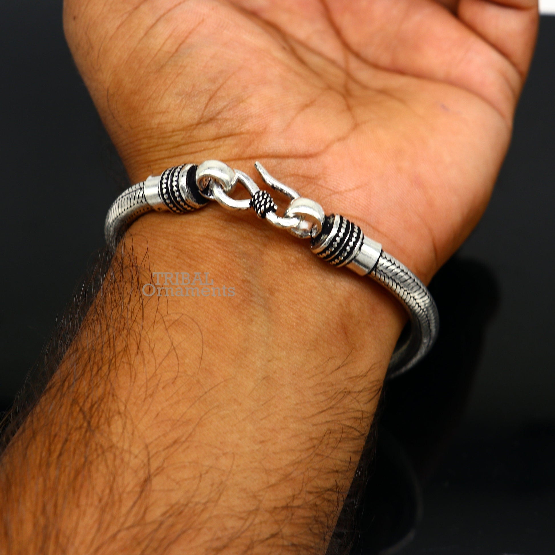 6MM Solid 925 sterling silver handmade amazing snake chain flexible unisex bracelet jewelry elegant custom wrist belt bracelet india sb371 - TRIBAL ORNAMENTS