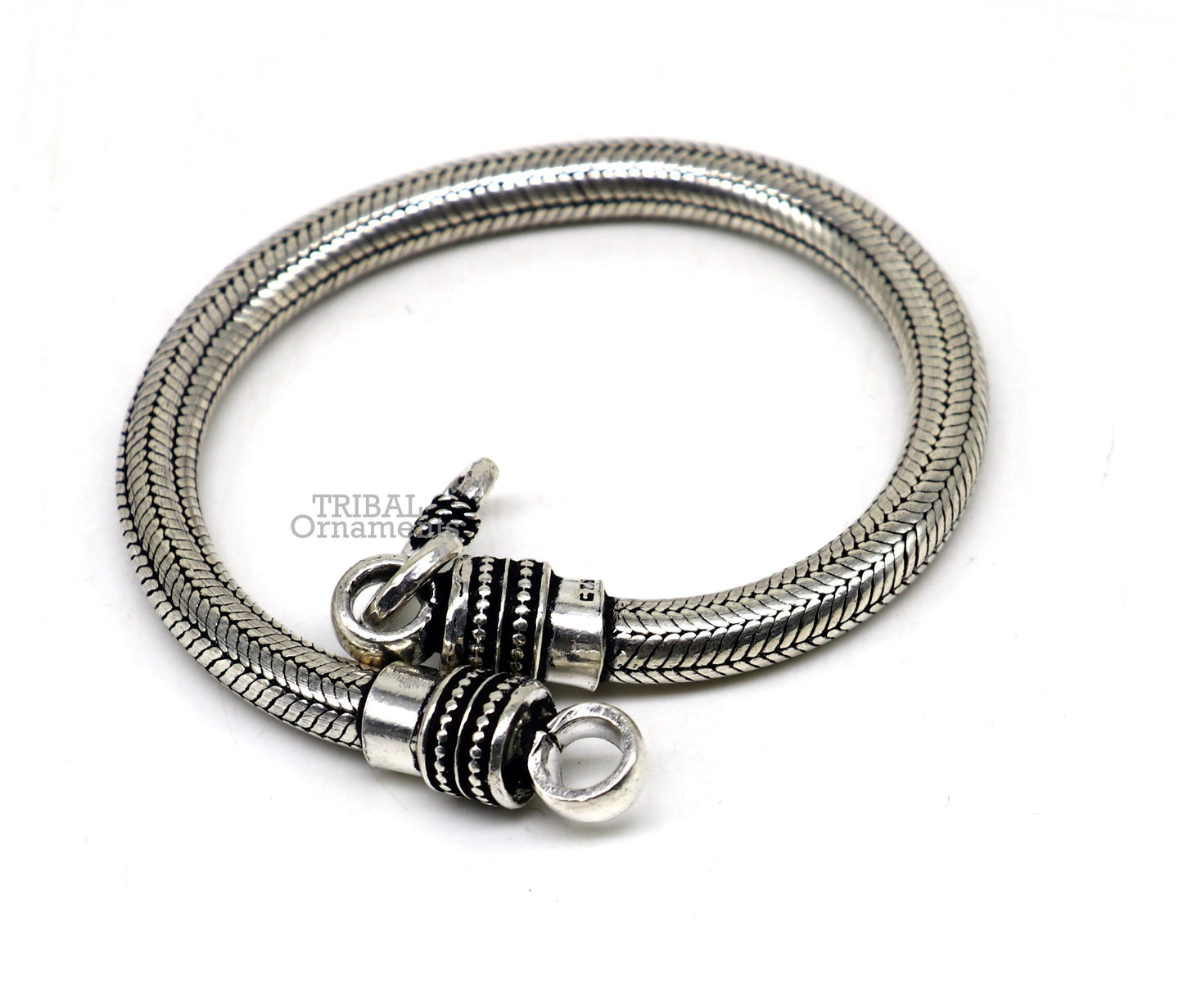 6MM Solid 925 sterling silver handmade amazing snake chain flexible unisex bracelet jewelry elegant custom wrist belt bracelet india sb371 - TRIBAL ORNAMENTS