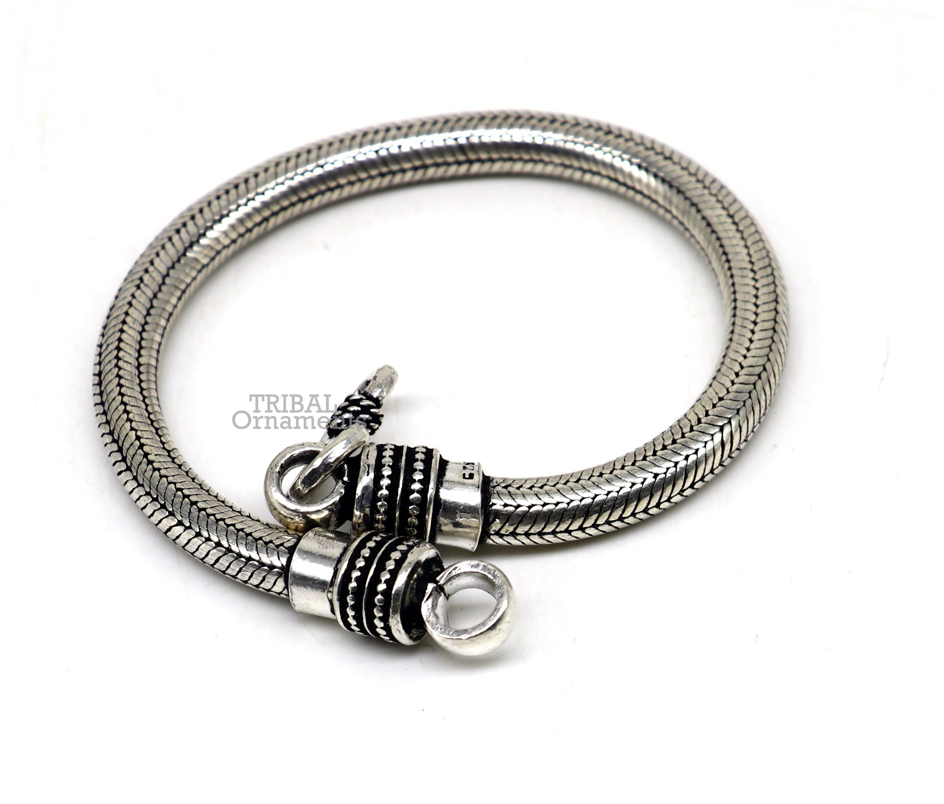 6MM Solid 925 sterling silver handmade amazing snake chain flexible unisex bracelet jewelry elegant custom wrist belt bracelet india sb371 - TRIBAL ORNAMENTS