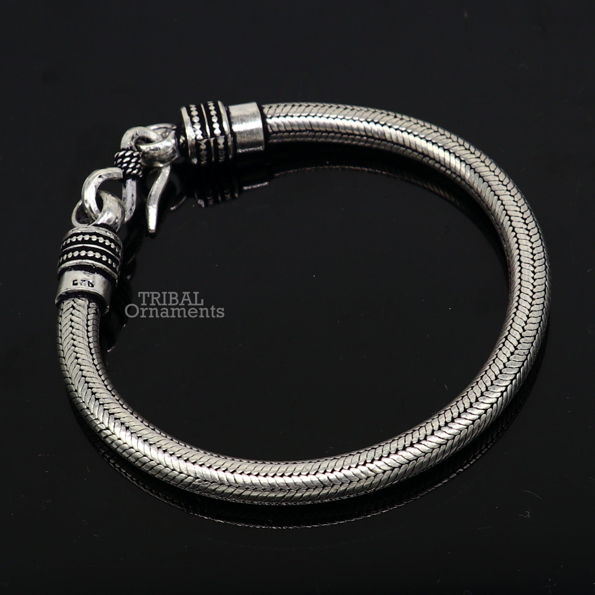 925 sterling silver amazing snake chain flexible unisex bracelet
