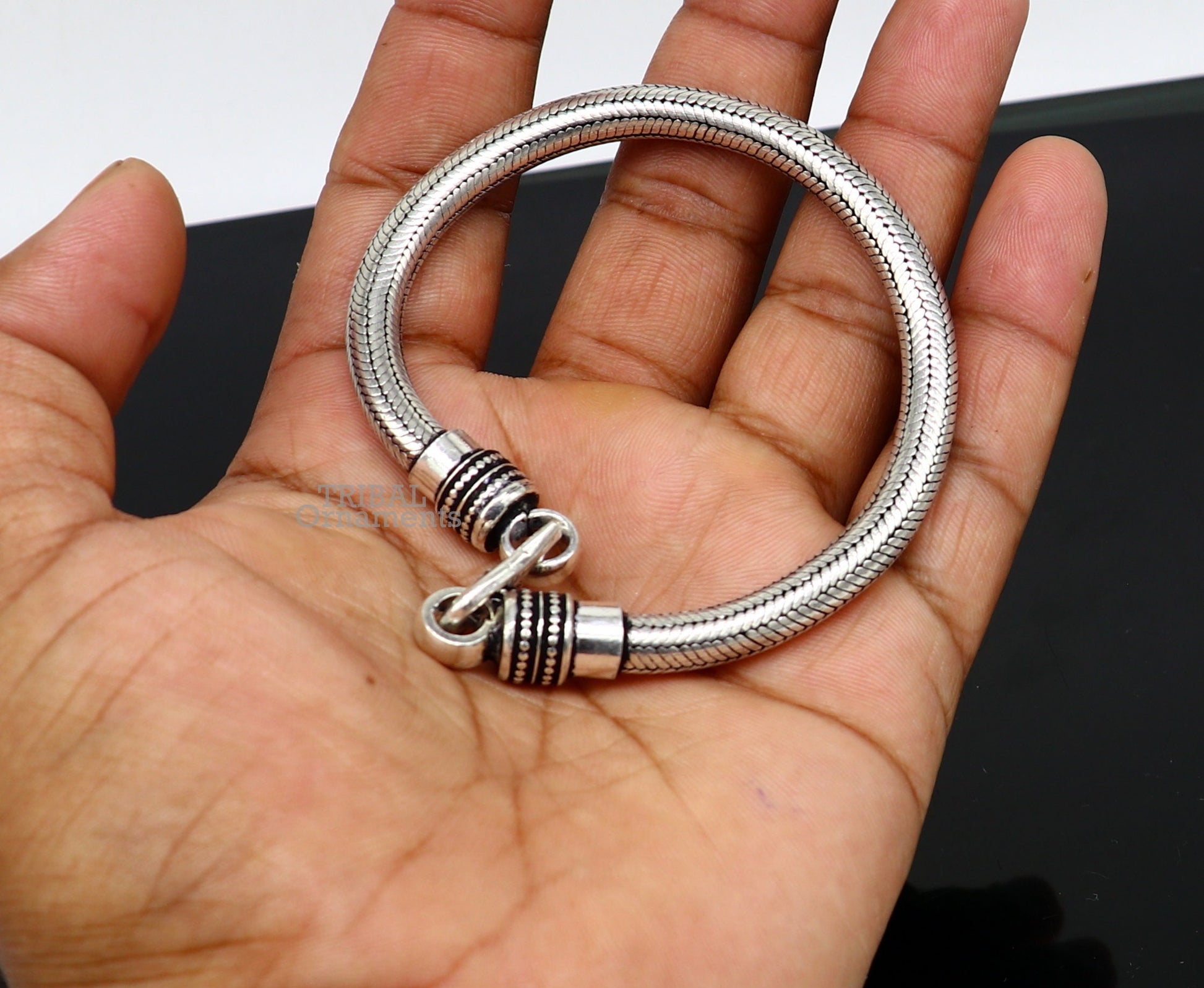 6MM Solid 925 sterling silver handmade amazing snake chain flexible unisex bracelet jewelry elegant custom wrist belt bracelet india sb371 - TRIBAL ORNAMENTS