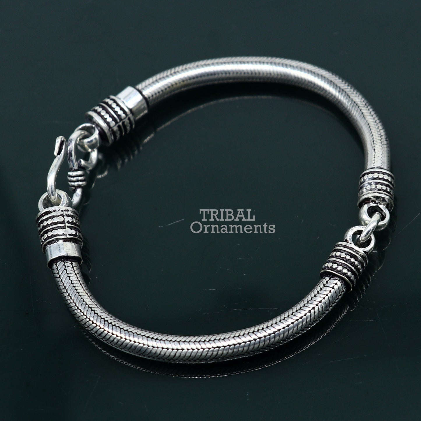 5MM Solid 925 sterling silver handmade amazing snake chain flexible unisex bracelet jewelry elegant custom wrist belt bracelet india sbr374 - TRIBAL ORNAMENTS