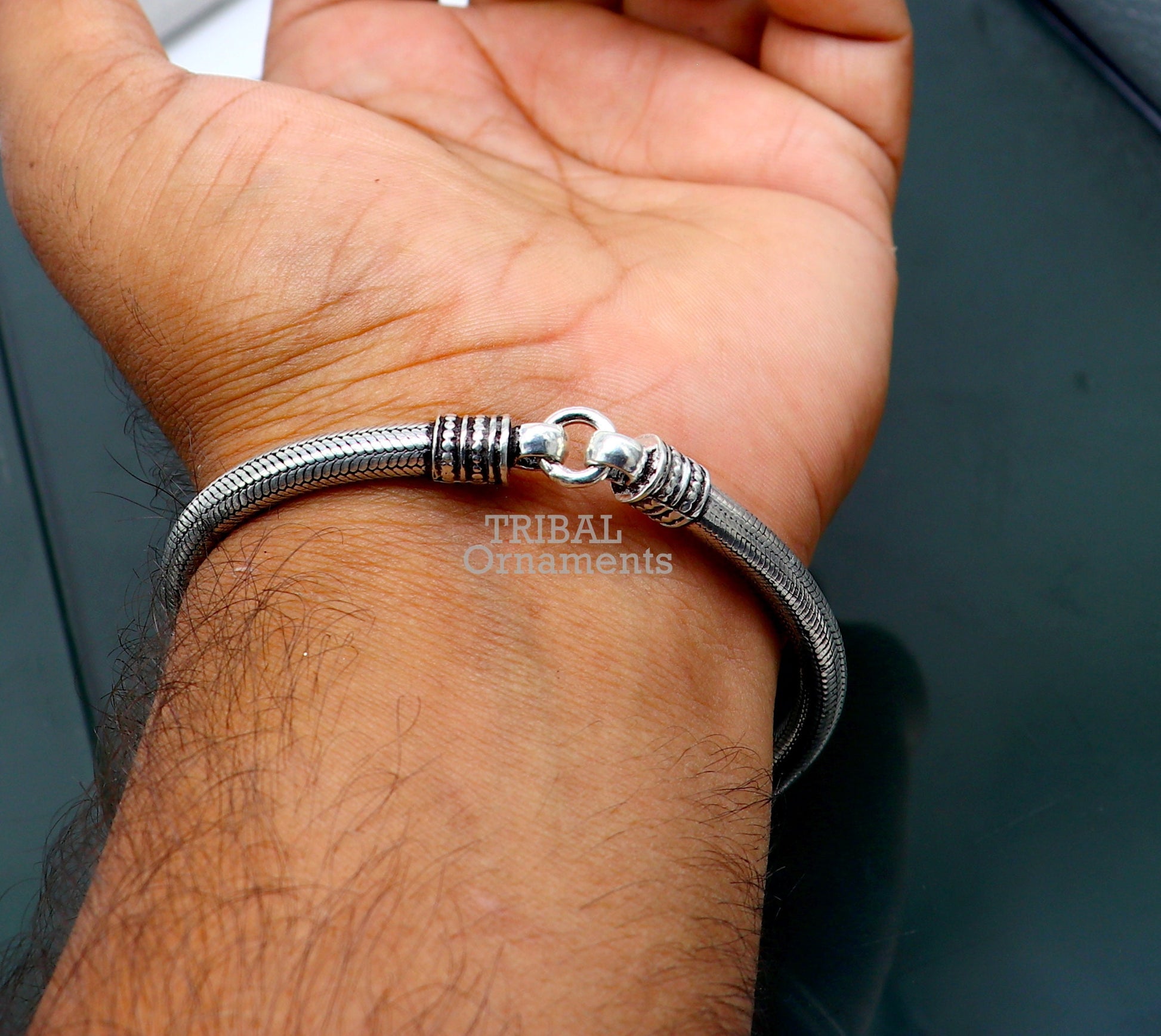 5MM Solid 925 sterling silver handmade amazing snake chain flexible unisex bracelet jewelry elegant custom wrist belt bracelet india sbr374 - TRIBAL ORNAMENTS