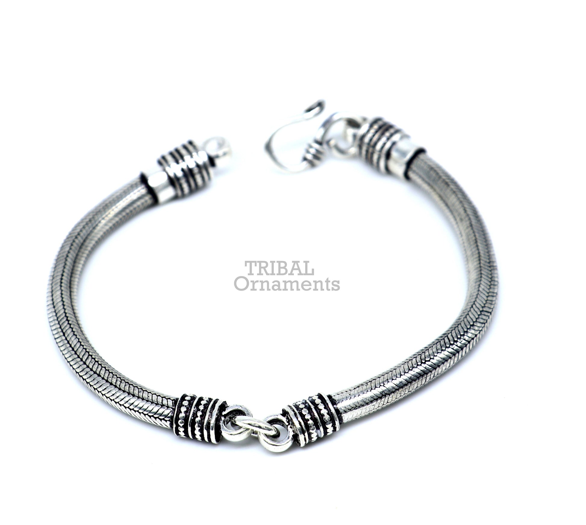 5MM Solid 925 sterling silver handmade amazing snake chain flexible unisex bracelet jewelry elegant custom wrist belt bracelet india sbr374 - TRIBAL ORNAMENTS