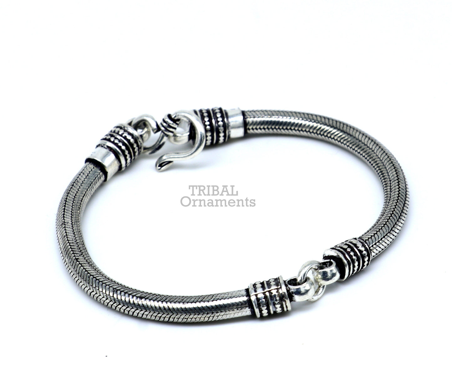 5MM Solid 925 sterling silver handmade amazing snake chain flexible unisex bracelet jewelry elegant custom wrist belt bracelet india sbr374 - TRIBAL ORNAMENTS