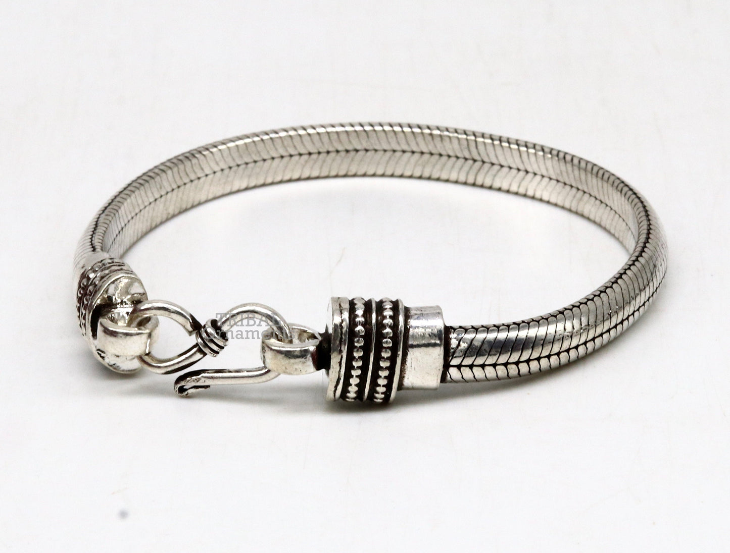 5mm 925 sterling silver handmade snake chain bracelet D shape Customized bracelet half round snake chain bracelet unisex sbr372 - TRIBAL ORNAMENTS