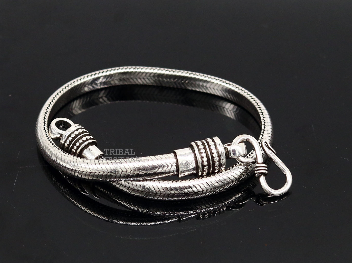 5mm 925 sterling silver handmade snake chain bracelet D shape Customized bracelet half round snake chain bracelet unisex sbr372 - TRIBAL ORNAMENTS