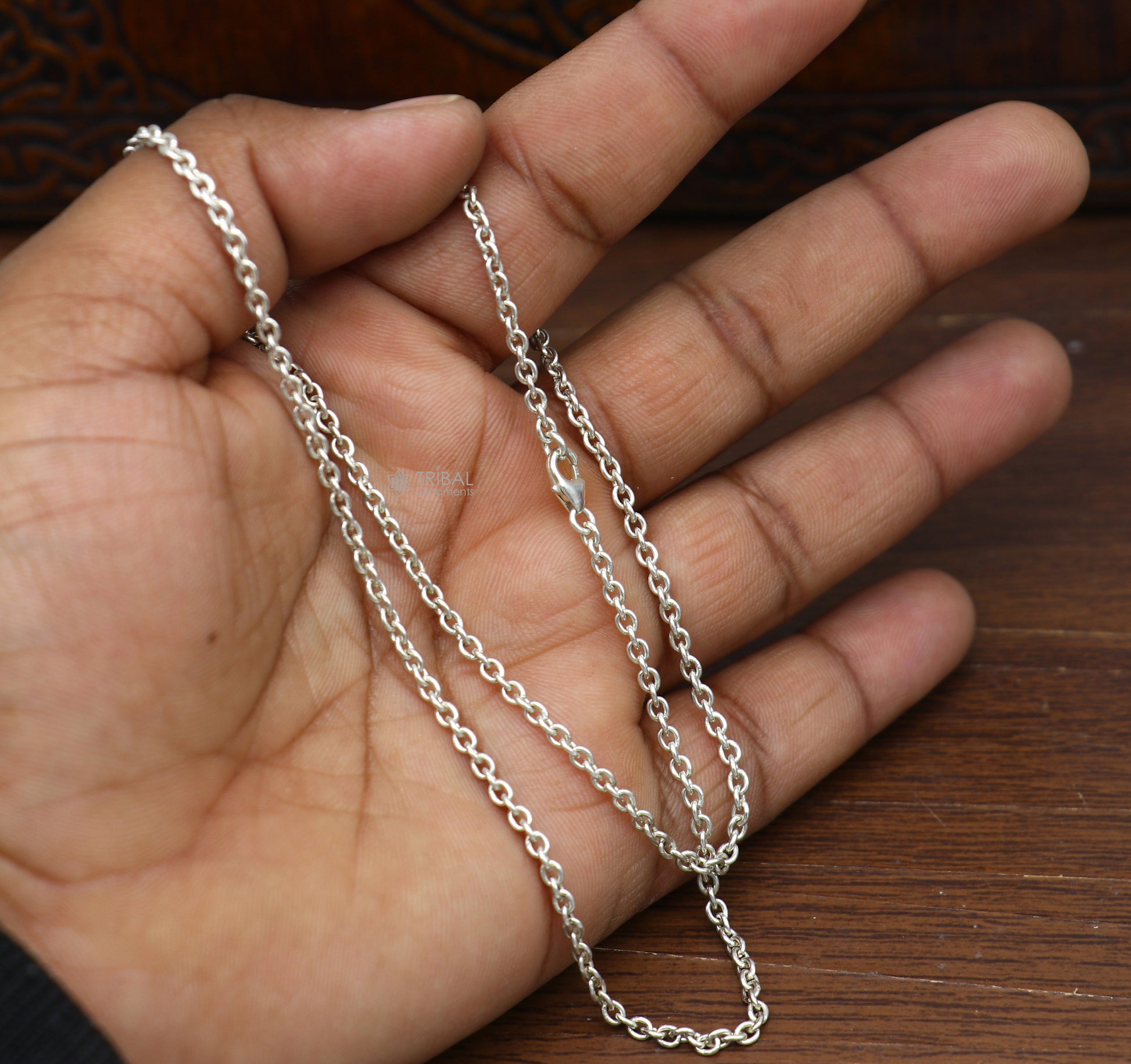 925 Sterling silver handmade vintage design stylish anklet foot bracelet tribal belly dance jewelry ank619 - TRIBAL ORNAMENTS